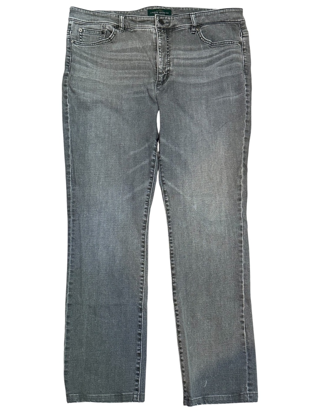 Lauren Jeans Co Ralph Lauren Gray Straight Leg Jeans Size 16